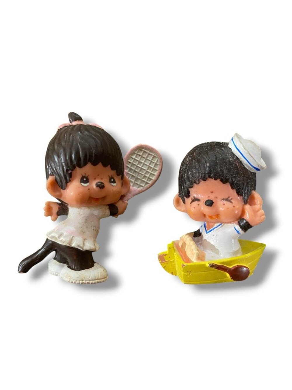 Lot Of 2 Vintage 1979 Monchhichi Monchichi Sekiguchi PVC Mini Figures